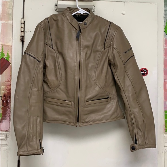 Tan Frank Thomas Lady Rider motorcycle jacket - Picture 1 of 5